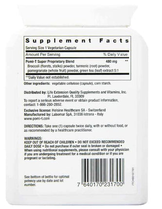 Pomi-T Polyphenol Supplement 60 Capsules (Pack of 3) - Prostate Support by PomiT