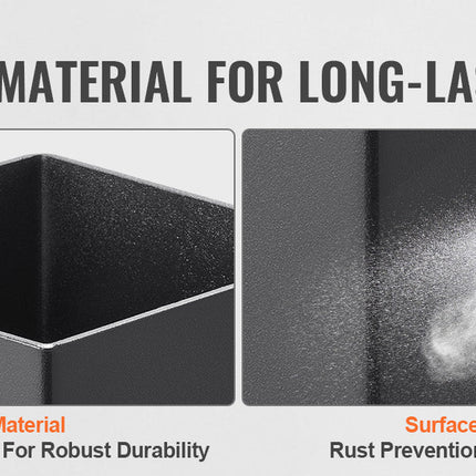 VEVOR 4x4/ 6x6 Post Base 2/ 4 Pcs Powder-Coated Post Anchor Matte Black Wood Post Brackets for Pavilion Deck Railing