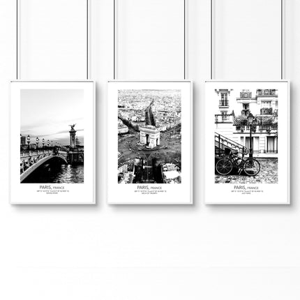 Posters for Living Room – Set of 3 Paris Wall Art Prints
