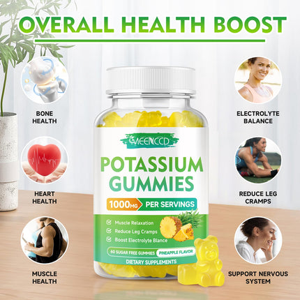 Potassium Citrate Gummies 1000mg - High Potency Potassium for Adults