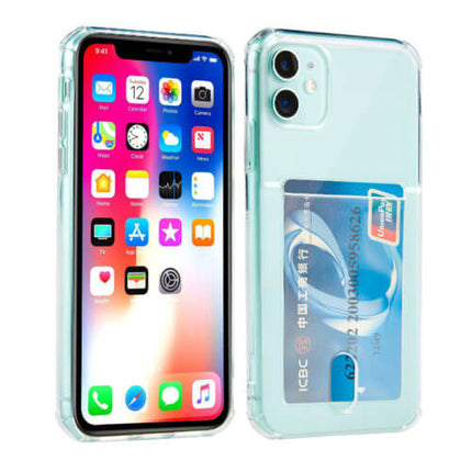 Soft TPU Clear Case With Card Slot - For iPhone 11