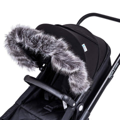 Pram Fur Hood Trim Attachment for Pushchair
