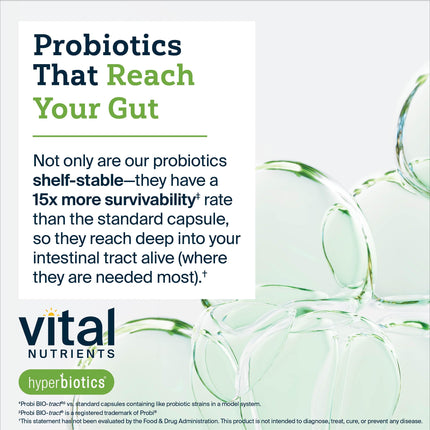 Hyperbiotics Vital Nutrients Prebiotic and Probiotic for Women and Men | 60 Billion CFU | Pre and Probiotics Supports Digestive Health, Constipation, Diarrhea, Gas & Bloating | 60 Vegan Capsules
