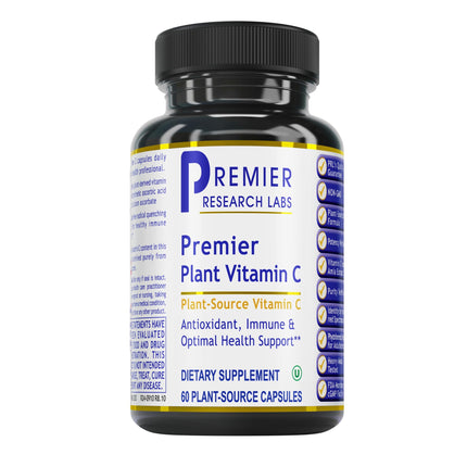 Premier Research Labs Vitamin C Supplement — Natural Whole-Food Vitamin C with Bioflavonoids & Organic Ingredients, 60 Vegetarian Capsules