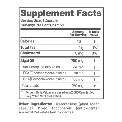 EAT INTACT Vegan Omega-3 from Algae Oil – Unconcentrated EPA/DHA