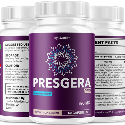 (5 Pack) Presgera Pro Capsules – Advanced Nerve Health Supplement, 300 Capsules
