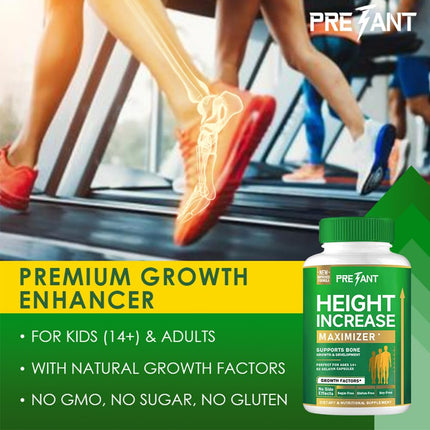 PRETANT Growth Capsules - Grow Taller Naturally with Calcium for Bone Strength