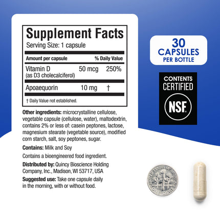 Prevagen Regular Strength - 30 Capsules | Formulated for Your Brain | 10 mg Apoaequorin + Vitamin D3 | 7-Day Pill Minder
