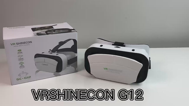 VRSHINECON G12 VR Glasses 3D Movie All In One Game Machine Immersive Virtual Reality Glasses(White)