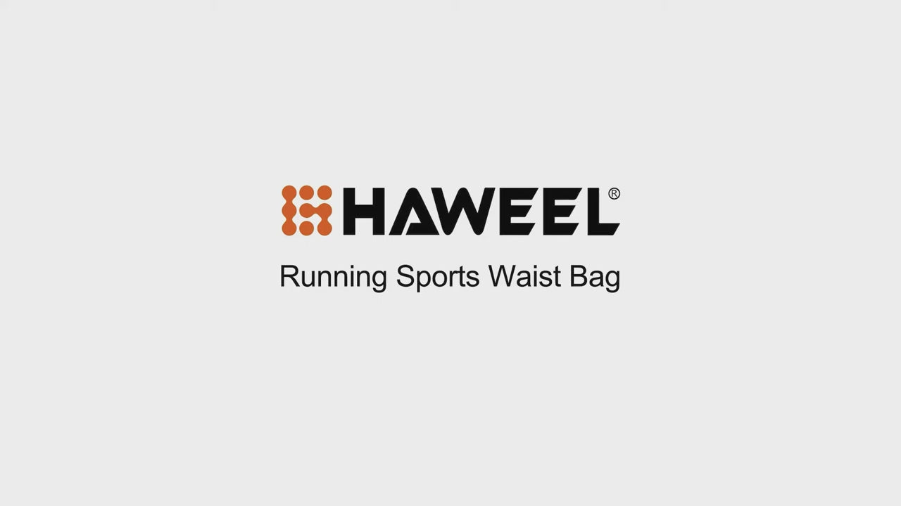HAWEEL Running Belt Waist Fanny Pack Bag Sports Waterproof Waist Phone Pocket(Black)