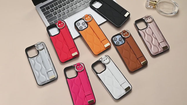 For Samsung Galaxy A14 4G / 5G Non-slip Full Coverage Ring PU Phone Case with Wristband(Red)