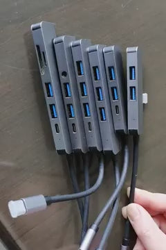 AD-033 6 In 1 USB-C / Type-C To 4K HDMI  SD / TF Card Slot  PD USB-C / Type-C Charging  2 USB 3.0 Ports Multifunctional HUB Docking Station