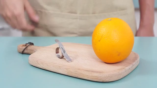 Outil d'épluchage d'orange ouvert par doigt en acier inoxydable, 5 pièces