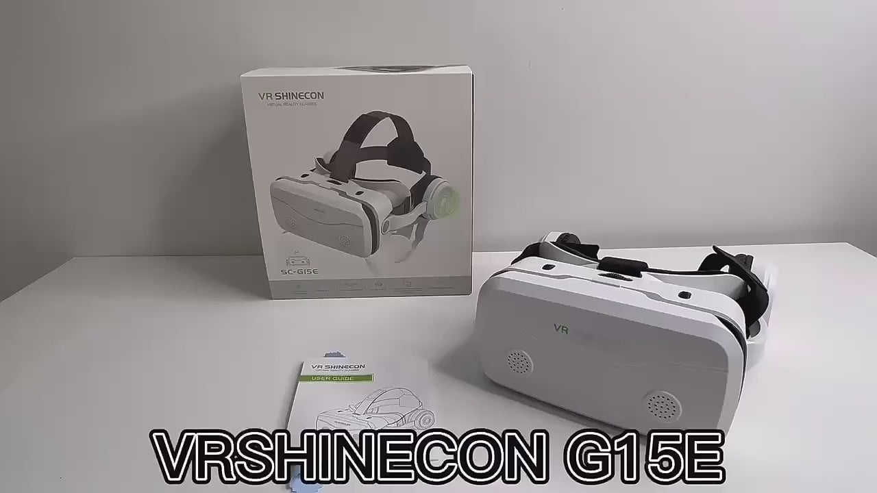 VRSHINECON G15E All In One Phone Special Headset Wearing 3D Glasses VR Game Console(White)