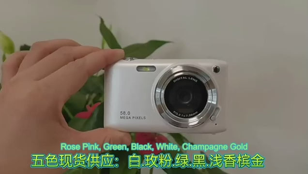 2.88 Inch IPS Screen HD Digital Camera 16X Zoom Portable CCD Camera(Rose Pink)