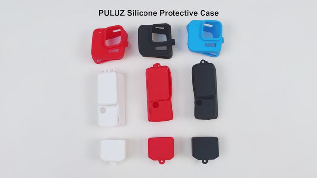For DJI Osmo Action 4 / 3 PULUZ Silicone Protective Case with Lens Cap (Black)
