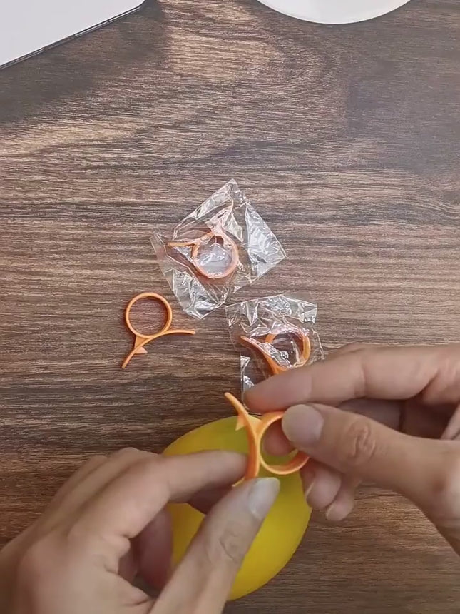 10pcs Ring Type Lemon Orange Tangerine Opener Peeler Peel Slicer Cutter Fruit Skin Remover Knife Helper, Random Color Delivery