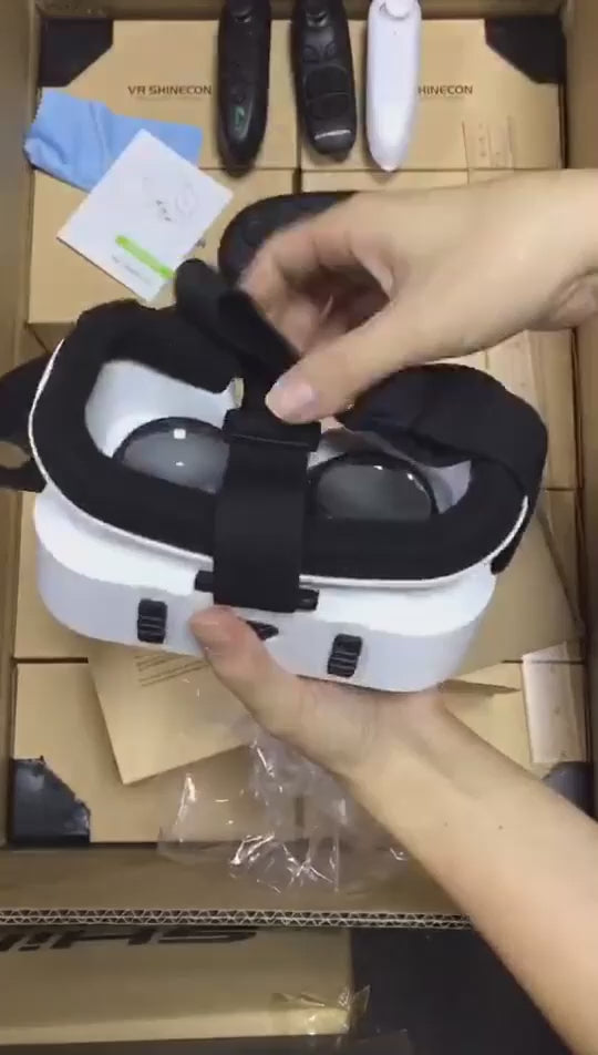VRSHINECON G05 5th 3D VR Glasses Virtual Headset Digital Glasses(White)