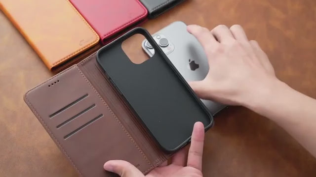 For Samsung Galaxy S23 5G Suteni Calf Texture Horizontal Flip Leather Phone Case(Khaki)