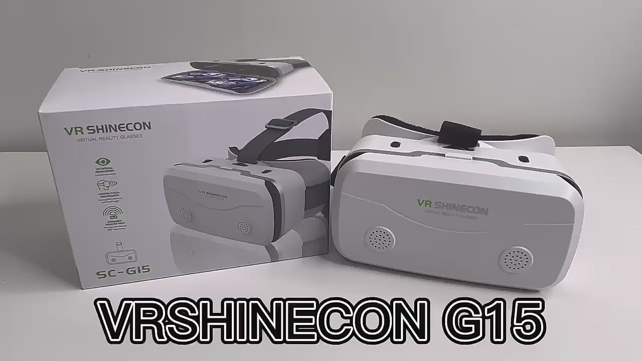 VRSHINECON G15 Helmet Virtual Reality VR Glasses All In One Game Phone 3D Glasses(Black)