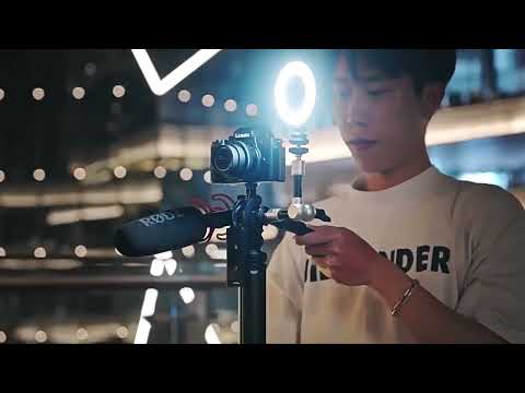 2m Metal Tripod Selfie Stick With 4 Expansion Interfaces for Phone Camera(Black)