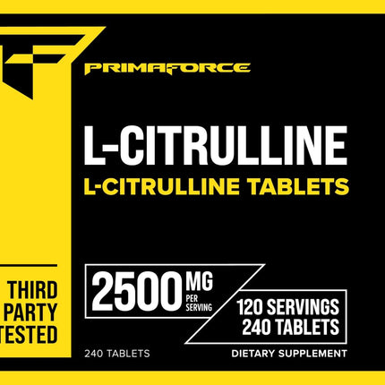 Primaforce L-Citrulline 2500mg – 240 Tablets, 120 Servings