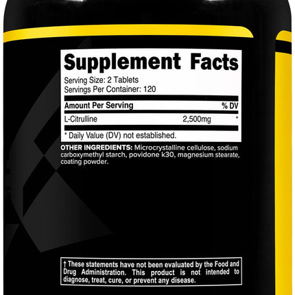 Primaforce L-Citrulline 2500mg – 240 Tablets, 120 Servings