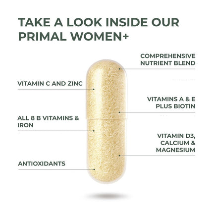 Primal Harvest Women's Multivitamin – Energy, Immune Support, Skin & Mood | 60 Capsules (2-Pack)