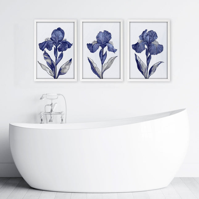 Prints For Bathroom | Set of 3 Botanical Wall art Prints
