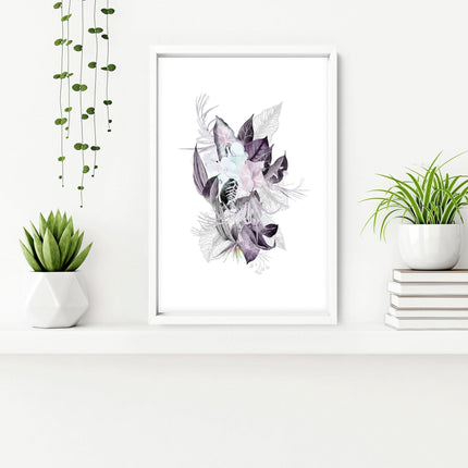 Wall decor for bathrooms | Set of 3 Tropical Purple wall art