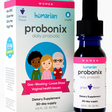 Probonix Humarian Liquid Probiotics for Women – 12-Strain Drops for Gut, Vaginal Health & Immunity (30-Day Supply)