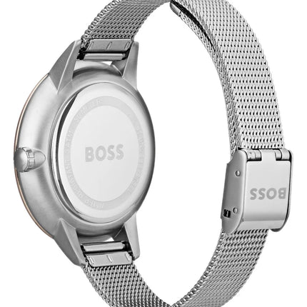 BOSS Black Symphony Day & Date Display Rose Gold Case Mesh Strap 1502423