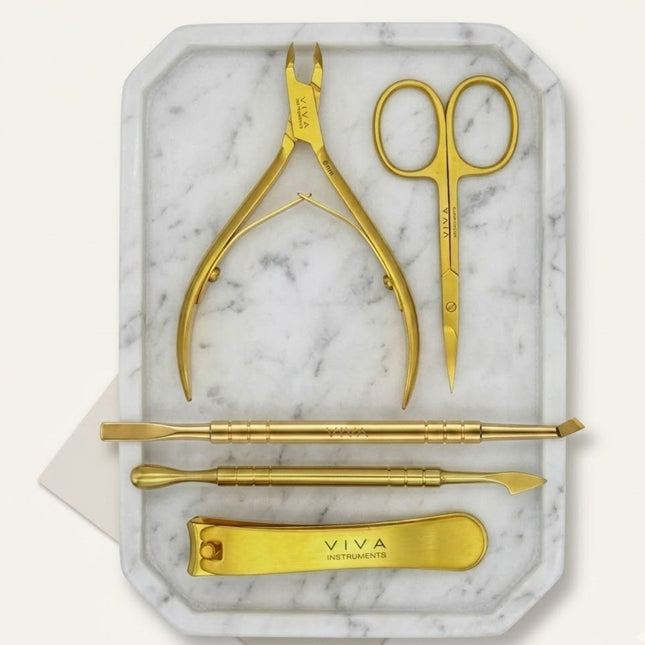 Manicure Tool Kit - 5 Pieces Gold