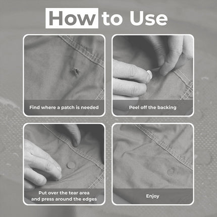 Repair Patches (30+ Colours) for Puffer Jackets, Tents, Upholstery - Stick On, Waterproof, Tear-Cold-Heat-Resistant