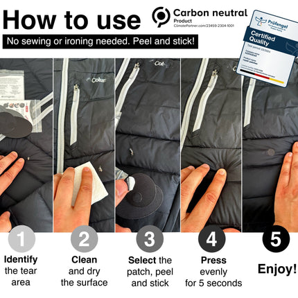 Self-Adhesive Puffer Jacket Repair Patches (30+ Colours)