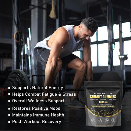 Puranutra Shilajit Gummies – Natural Himalayan Shilajit with Ashwagandha, 60 Gummies