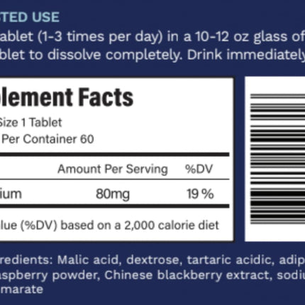 Purative H2 Ultra+ Hydrogen Water Tablets – Raspberry, 60 Servings