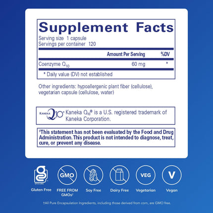 Pure Encapsulations CoQ10 60 mg — Energy, Brain & Heart Support | 120 Capsules