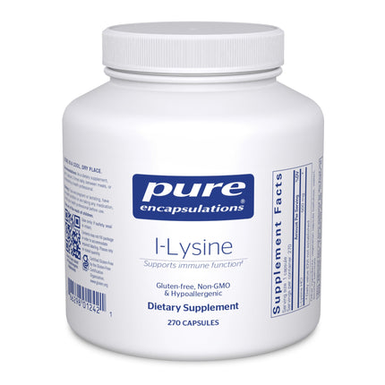 Pure Encapsulations L-Lysine 270 Capsules | Immune Support & Gum Health | L-Lysine HCl
