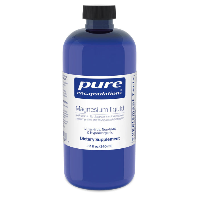 Pure Encapsulations Magnesium Liquid – Hypoallergenic Magnesium Glycinate for Musculoskeletal & Cardiometabolic Support | 8.1 fl oz