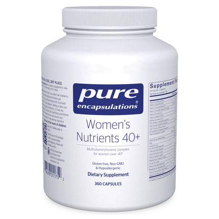 Pure Encapsulations Women's Nutrients 40+ – Multivitamin for Women Over 40 (360 Capsules) | Urinary Tract Health, Eye Integrity & Breast Cell Health
