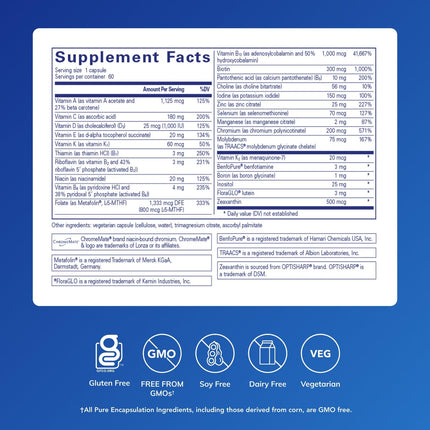 Pure Encapsulations PureGenomics Multivitamin – Daily Nutrient Support for Common Genetic Variations | 60 Capsules