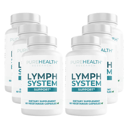PUREHEALTH RESEARCH Lymph System Support — Lymphatic Drainage Supplement for Women & Men | 360 Capsules