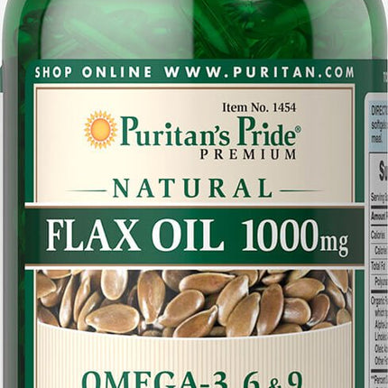 Puritan's Pride Flax Oil 1000 mg - 240 Softgels | Discontinued