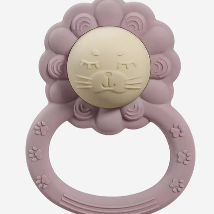 Bloom Bambini Baby Lion Rattle Teether in Purple