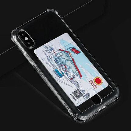 Soft TPU Clear Case With Card Slot - For iPhone Xs Max