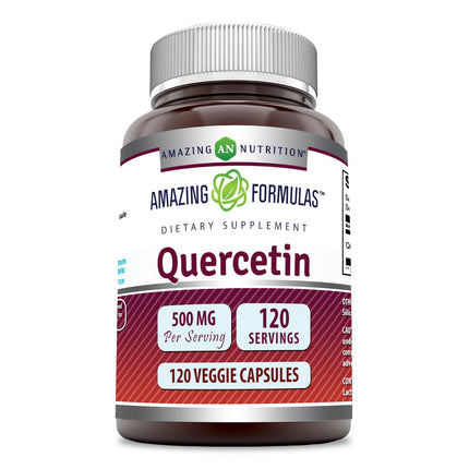 Quercetin 500mg 120 Veggie Capsules - Non-GMO & Gluten Free | Amazing Formulas