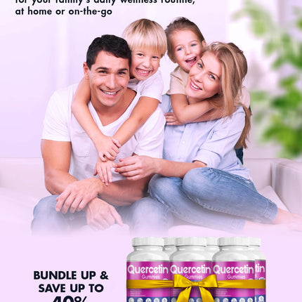 BioVitalica Quercetin Gummies 2-Pack – Immune Support with Quercetin, Zinc & Vitamin C
