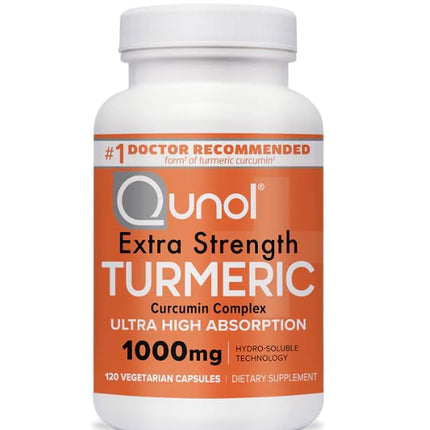 Qunol Extra Strength Turmeric 1000mg – 120 Veg Capsules | Inflammation Support