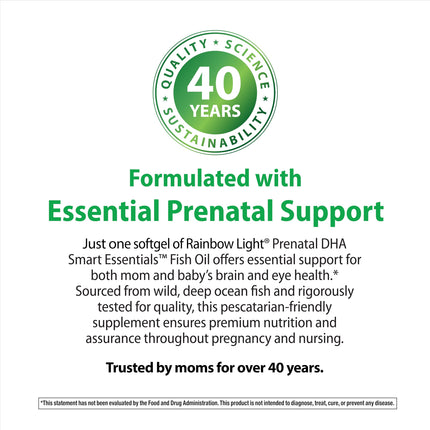Rainbow Light Prenatal DHA Smart Essentials - Omega-3 60 Softgels